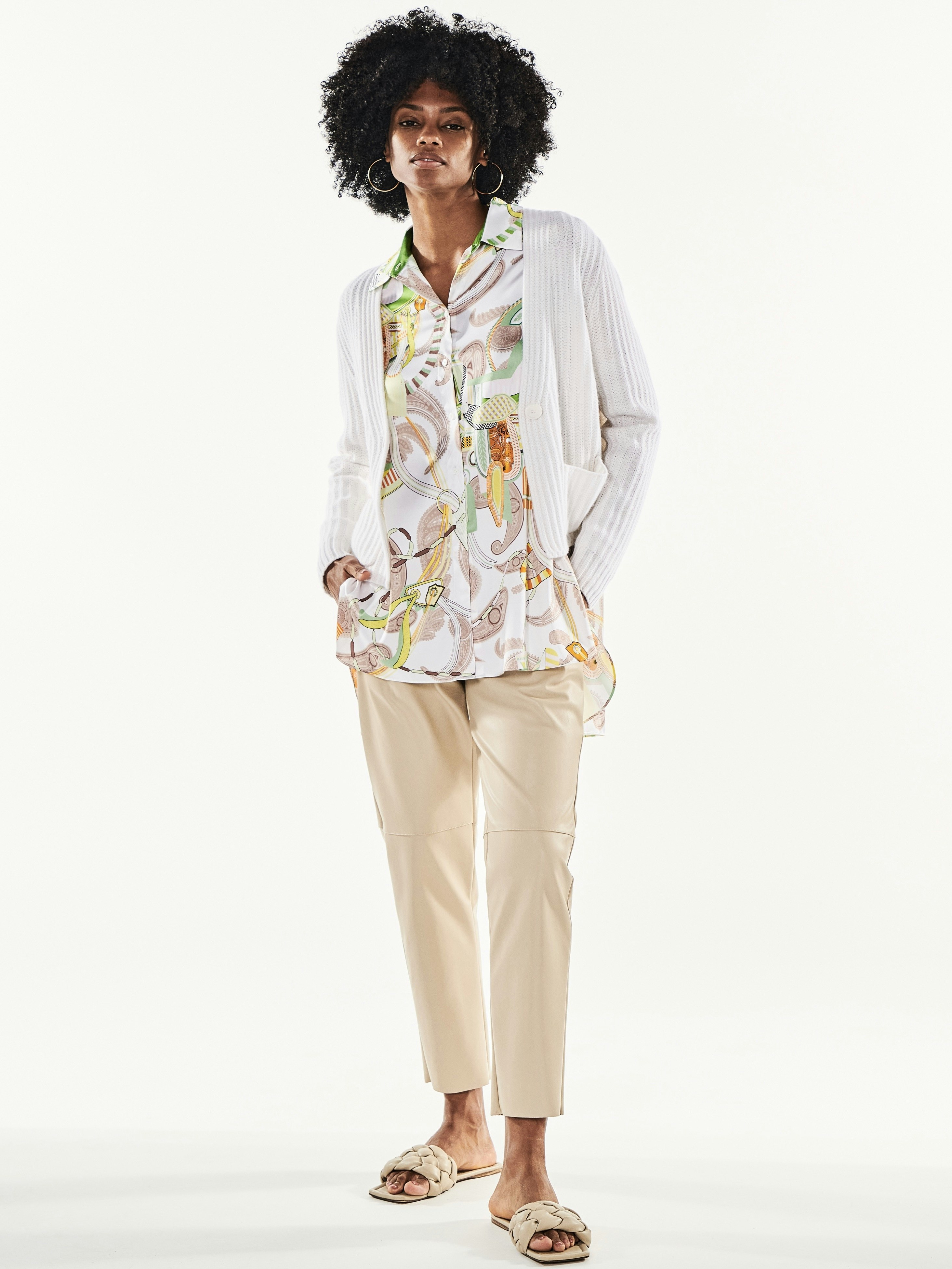 Seidenbluse mit Kragen