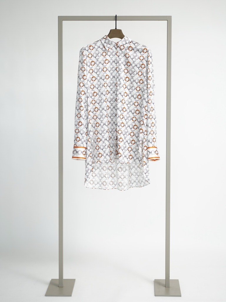 Seidenbluse mit Kragen