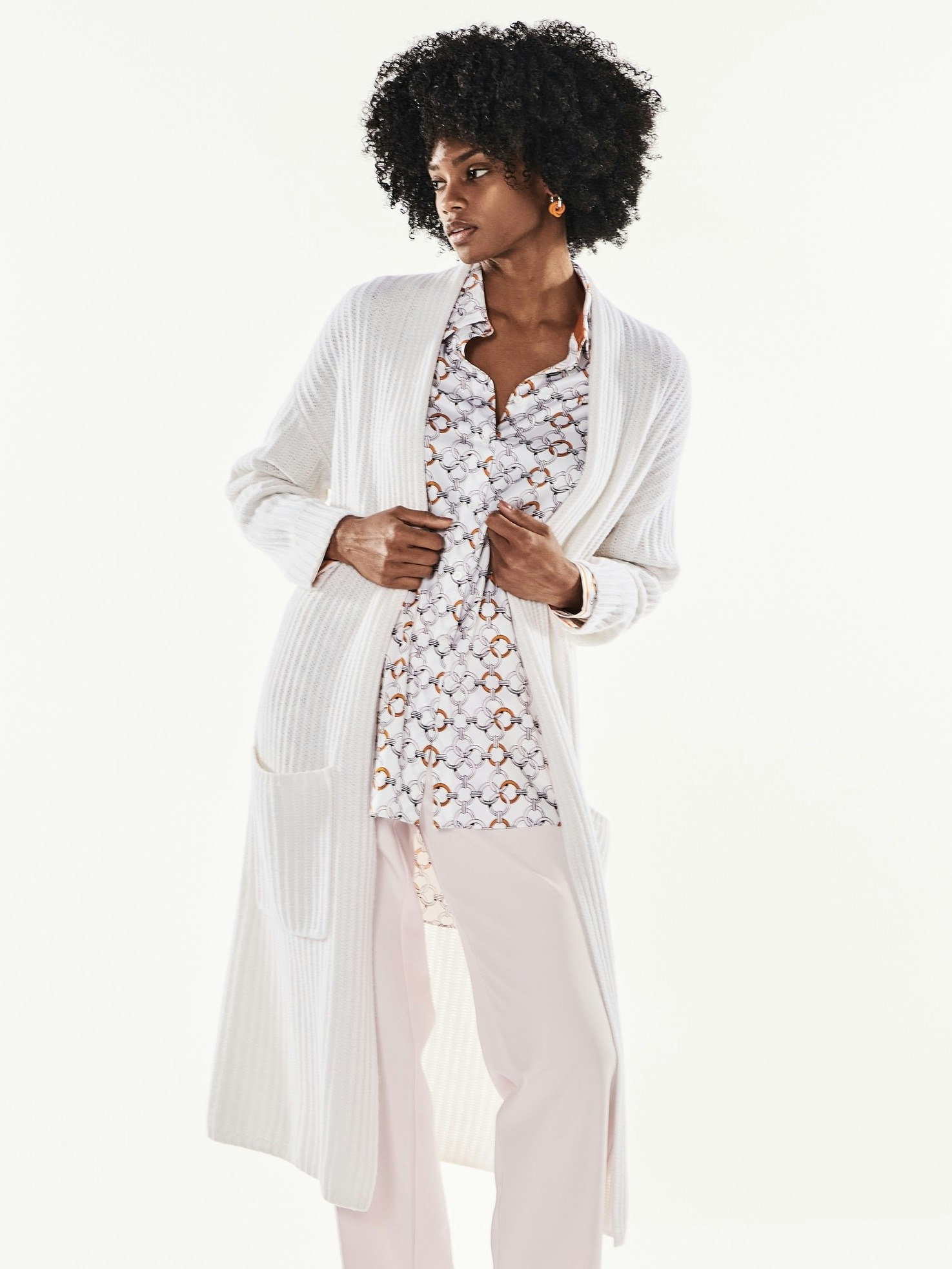 Seidenbluse mit Kragen